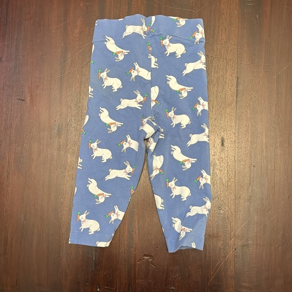 Baby Boden blue leggings with rabbit print size 6-12M - Picture 3 of 4